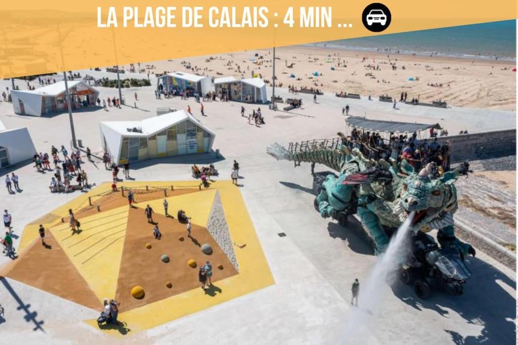 Le Clemenceau Appart-Calais Nord-Balcon-Plage Εξωτερικό φωτογραφία
